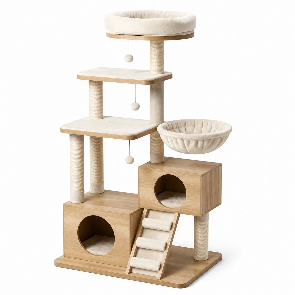 Árbol para gatos de madera y poliéster