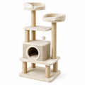 Árbol para gatos de MDF y sisal beige 145 cm