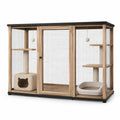 Jaula para gatos de madera y malla de alambre 180x90x120 cm