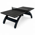 Mesa de ping-pong de MDF y acero para interior, color negro