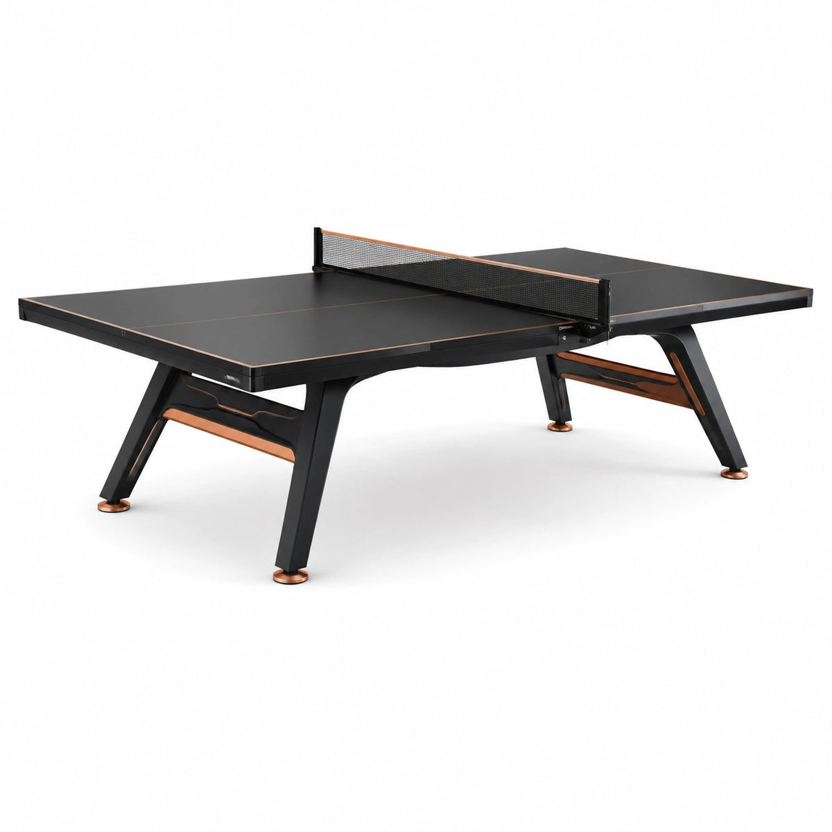 Mesa de ping-pong de MDF y metal negro con detalles cobrizos 274 cm