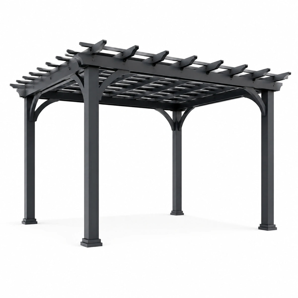 Pérgola de Aluminio Negra 400x400x300 cm