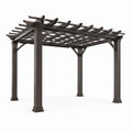 Pérgola de aluminio marrón 300x300 cm
